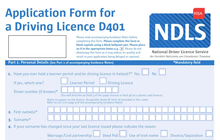 Full Irish driving licence